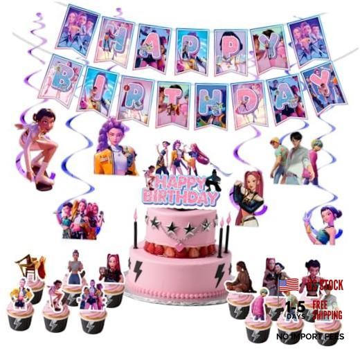 Anime Party Decorations, Cartoon Happy Birthday Decorations, Banner Suit,
