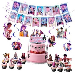 Anime Party Decorations, Cartoon Happy Birthday Decorations, Banner Suit,