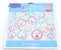 Peppa Pig Party Swirl Decorations
