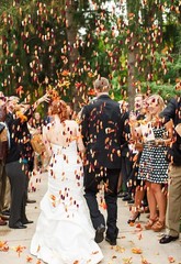 Maroon Orange Pumpkin Confetti for Fall Birthday Graduation Table Decor