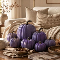 7Pcs Foam Pumpkins Ornaments For Fall Harvest Seasonal Thanksgiving Day Home