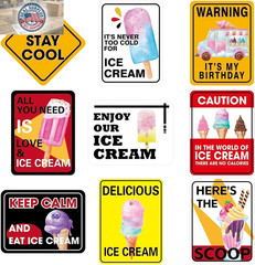 Wernnsal Ice Cream Party Decorations – 9PCS Ice Cream Sign Birthday Party Decora