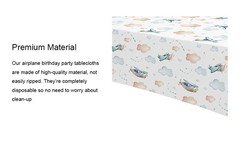 Airplane Party Decorations Tablecloth for Baby Shower Birthday – Disposable