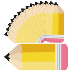 60 Pcs Pencil Paper Cutouts Name Tags Glue Points Back To School Classroom Decor