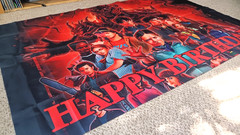 STRANGER THINGS Happy Birthday Wall Hanging Banner 38″ x 58″