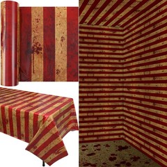 Dandat 100 Ft Long Creepy Carnival Tablecloth Roll for Halloween Bloody Circus
