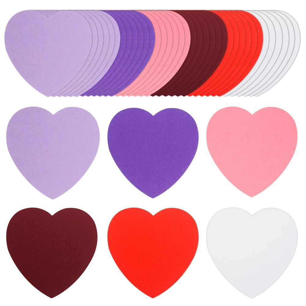 360 PCS Valentines Day Heart Cutouts Assorted Color Paper Shape Crafts