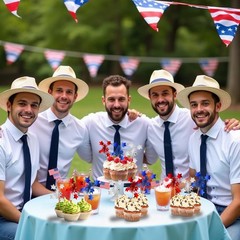 BOARDFEB 160Pcs 4th of July Cupcake Toppers, Patriotic Foil Firework Toothpic…