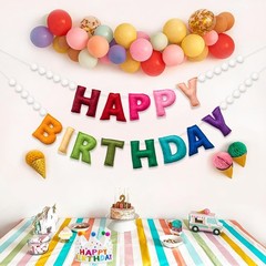 Wool Felt Rainbow Birthday Garland – Perfect for Memorable Celebrations