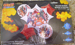 NEW 5 piece NARUTO SHIPPUDEN anime manga BIRTHDAY PARTY balloon bouquet kit