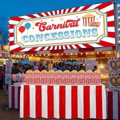 52 Pcs Carnival Circus Party Decorations Concession Stand Supplies Kit with C…