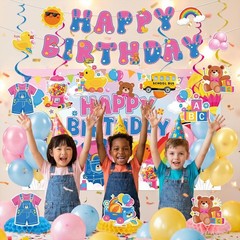 Rachell Teacher Birthday Party Decorations – 30 Pcs Cartoon English Teacher B…