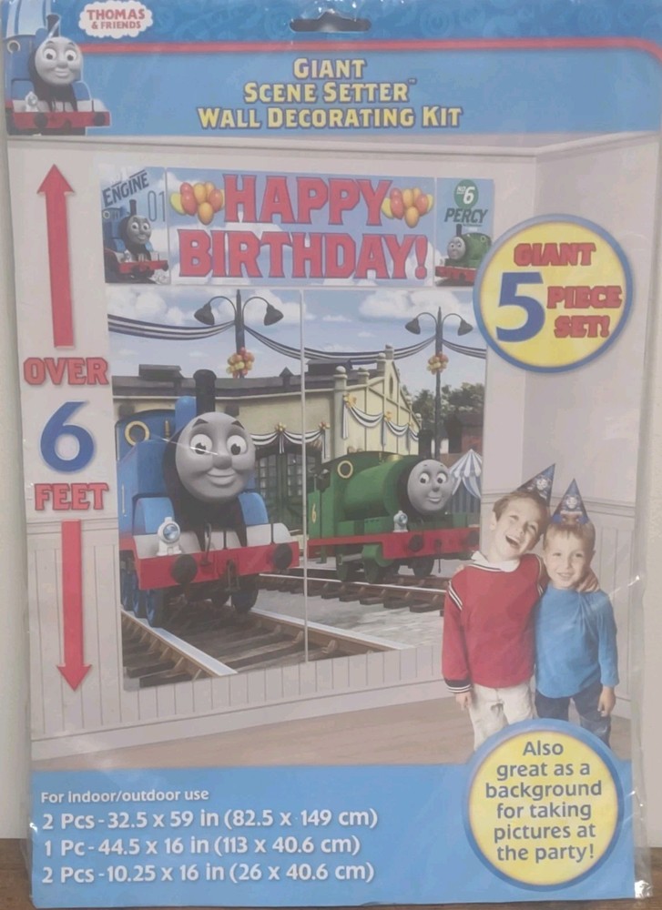 Thomas & Friends Birthday Party Giant Wall Decorating Kit 5 Piece 2011 NEW