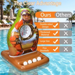 Pool Toys Games Set Inflatable Baseball Toss Game, Fun Swimming Floating Game