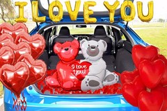 Valentine Balloon Decoration Kit I Love You Heart Bear Balloons Rose Petals