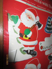 Honeycomb Santa with Tree 4.5″ Vintage 1990 Paper Fantasies NOS