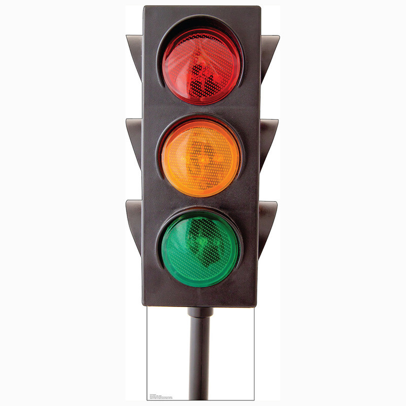 TRAFFIC LIGHT Giant CARDBOARD CUTOUT Standup Standee Poster Stop Light Prop