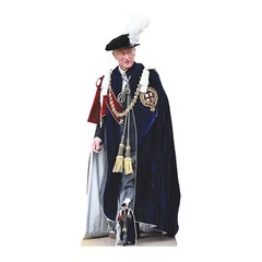 King Charles III Cardboard Cutout Royal Family Garter Coronation with Free Mini