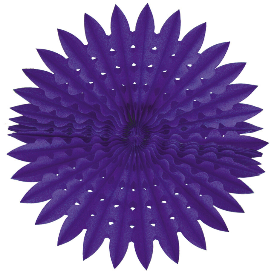 3 PACK – 24IN PAPER TISSUE HONEYCOMB FAN DECOR PURPLE/VIOLET BIRTHDAY WEDDINGS