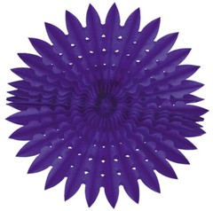 3 PACK – 24IN PAPER TISSUE HONEYCOMB FAN DECOR PURPLE/VIOLET BIRTHDAY WEDDINGS