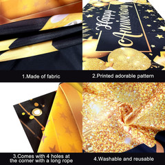 , Xtralarge Happy Anniversary Banner – 72X44 Inch | Banner Backdrop for Happy An