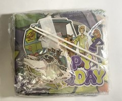 40Pcs Scooby doo party set Happy Birthday Banner Cupcake & Cake Topper