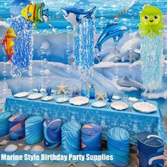 20 Pcs Under the Sea Party Decorations | Ocean Birthday Decor, Jellyfish Lantern