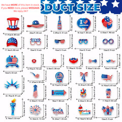 250th Anniversary Independence Day Photo Booth Props with Sticks,4th of July