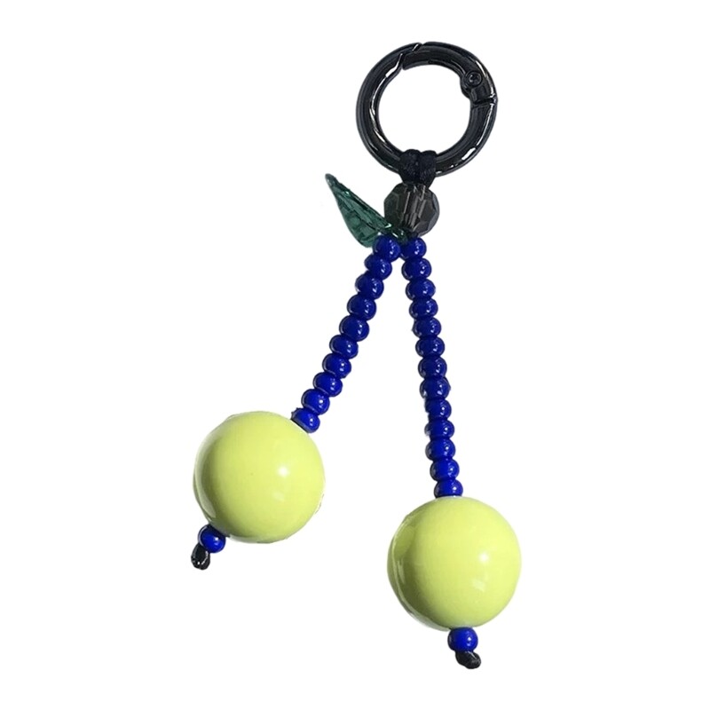 Cherry Colorful Beaded Pendant Handmade Unique Style Bag Pendant for Daily Use