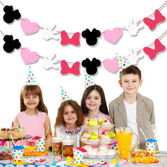 Party Banner – Colorful Double-Sided Felt Decorative Banner for Boys and Girls B