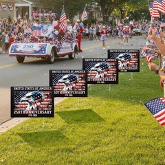 12×17 Inch Patriotic Yard Decorations – 4th of July & 250th Anniversary Signs