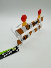 New Caution Old Af Constuction Barrier Birthday Glasses Over The Hill Fun NWT