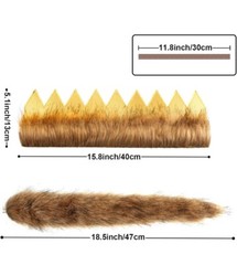 Crown Wild Ones Birthday Hallowen Cosplay Birthday Crown Party Fur Trim