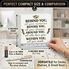 Graduation Decorations 2026 College Graduation Gifts Her for Him Quote Wood Box