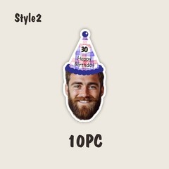 Personalized Birthday Party Banner with Name,Age &Photo – Custom Numbered Years☋