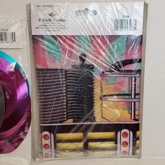 Beistle 1950’s Style Rock & Roll Party Juke Box Door Cover & Hanging Records