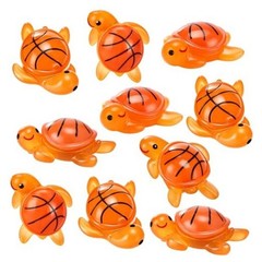 10 Pcs Mini Resin Team Gifts Turtle Emotional Sports Gifts Small Basketball