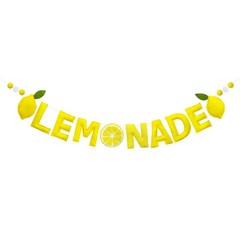 Lemonade Stand Decorations Pre-Strung Handmade Felt Lemonade Sign Banner Wool…