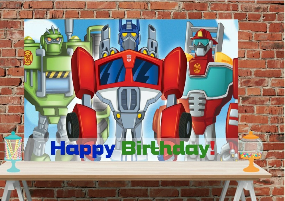 3×6 Transformers Vinyl Birthday Banner