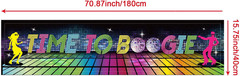70S Theme Party Decorations, Large Fabric 70’S Party Colorful Disco Backdrop Ban