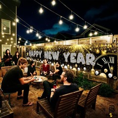Happy New Year Banner Yard Sign Backdrop for Home New Years Eve Party Decoration