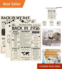 Nostalgic 70th Birthday Decor: 3 Vintage Posters Back in 1956 – 8×10 Size