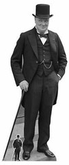 Winston Churchill Cardboard Cutout with FREE Mini World War II Prime Minister