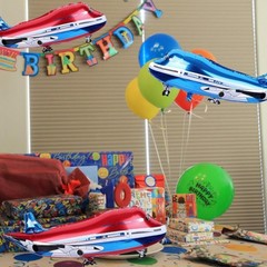 10 PCS Airplane Balloons Foil Mylar Balloons for Baby Shower Toys Themed Part