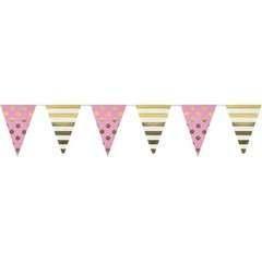 Pink and Gold Party Decorations Kit 36Pcs Way to Celebrate Birthday Baby Shower