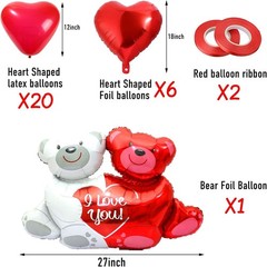 Globos De Corazones Rojos Amor Con Letras Te Amo Decoracion Para Aniversario Set