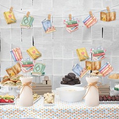 24 PCS Book Club Birthday Table Centerpieces Sticks Reading Party Supplies
