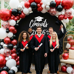 White Graduation Decal for Arch Backdrop Congrats Grad 2026 Sign Graduation Deco