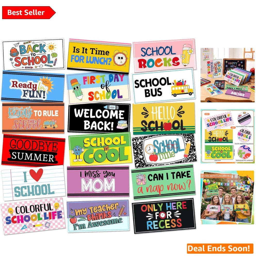 24 Unique Back to School Photo Booth Props – Double-Sided, Waterproof & Fun!