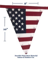 Large Handmade American Flag Pennant Banner USA 4th of July Streamer Party